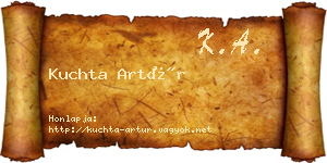 Kuchta Artúr névjegykártya